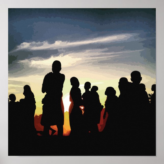 Silhouette of People Poster (Framsidan)