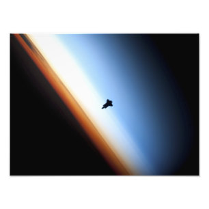 Silhouette of space shuttle Endeavor Fototryck