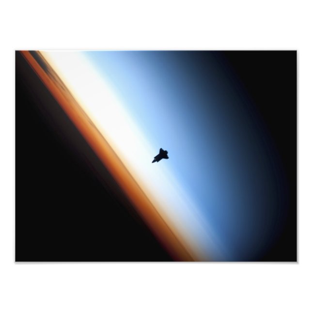 Silhouette of space shuttle Endeavor Fototryck (Framsidan)
