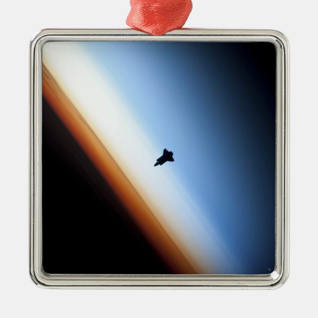 Silhouette of space shuttle Endeavor Julgransprydnad Metall (Framsidan)