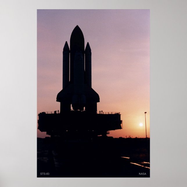 Silhouette of Space Shuttle STS-83 Poster (Framsidan)