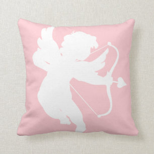 Silhouette på Rosa Dekorativ kudde