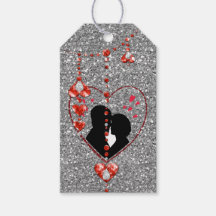 Silhouette par i Heart Red Heart Jewels Silver