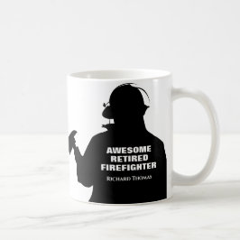 Silhouette Personlig Firefighter Pension Kaffemugg