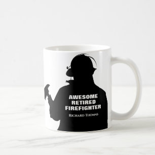 Silhouette Personlig Firefighter Pension Kaffemugg