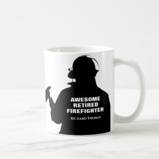 Silhouette Personlig Firefighter Pension Kaffemugg
