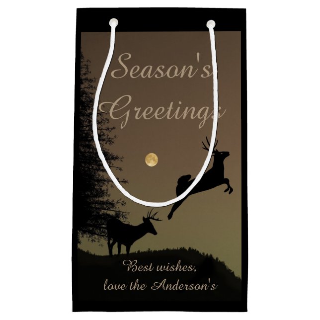 Silhouette-Personlig för Whimsical Flies Reindeer (Framsidan)