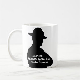 Silhouette Personlig Highway Patrolman Kaffemugg