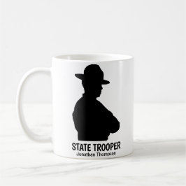 Silhouette Personlig State Trooper Coffee Mugg