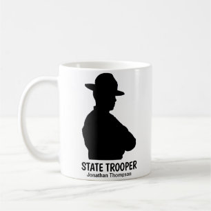 Silhouette Personlig State Trooper Coffee Mugg