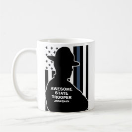 Silhouette Personlig State Trooper Kaffemugg