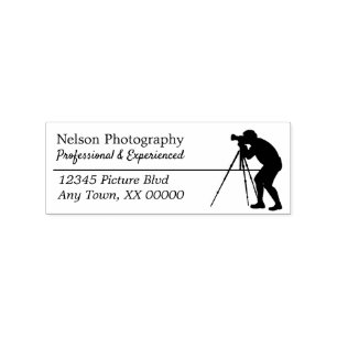Silhouette Photograf-Returadress Stämpel
