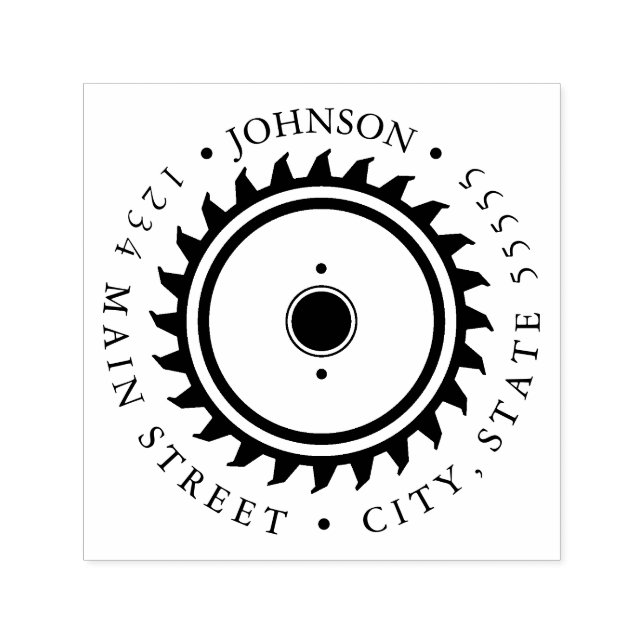 Silhouette-returetikett för enkel bladserver självfärgande stämpel (Design)