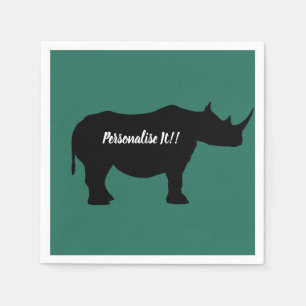 Silhouette Rhinoceros Pappersservett