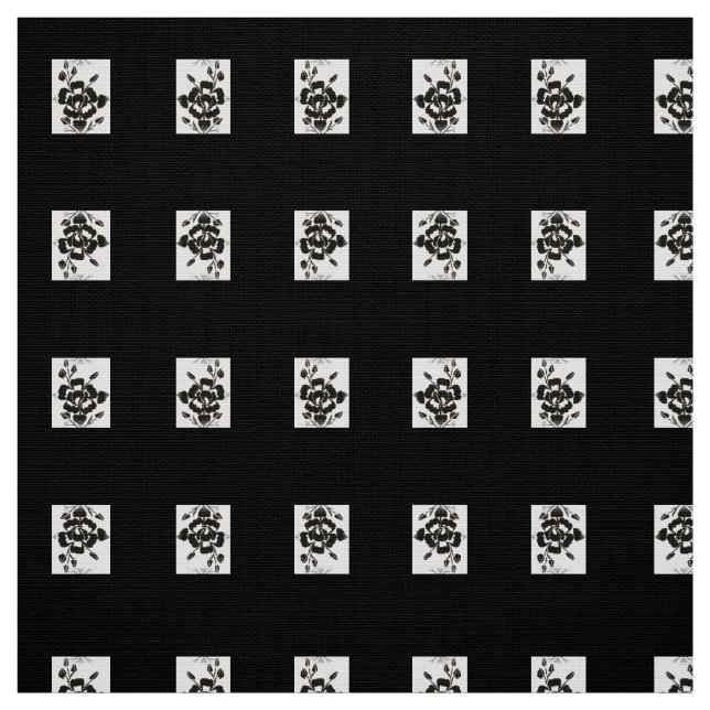 Silhouette Ro Black på Cotton Poly Fabric 60 tum Tyg (Provkarta)