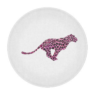 Silhouette Rosa och svart Leopard