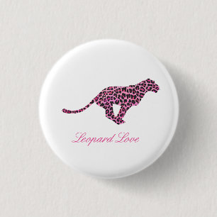 Silhouette Rosa och svart Leopard Knapp