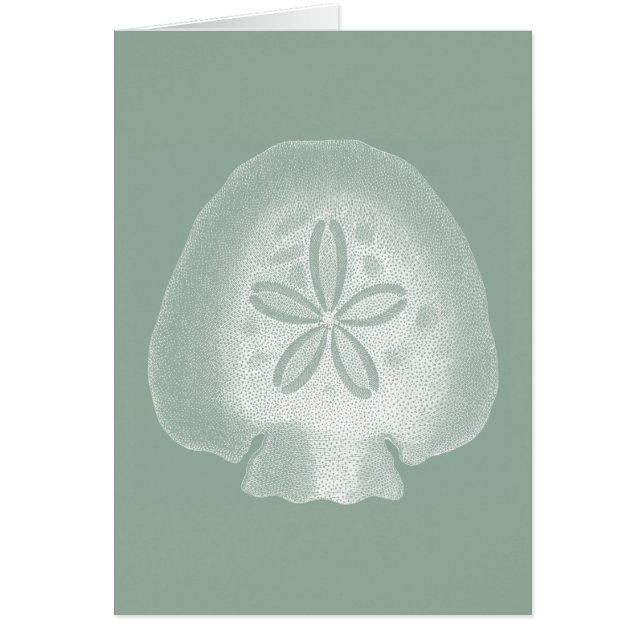 Silhouette Sand Dollar Hälsningskort (Framsidan)