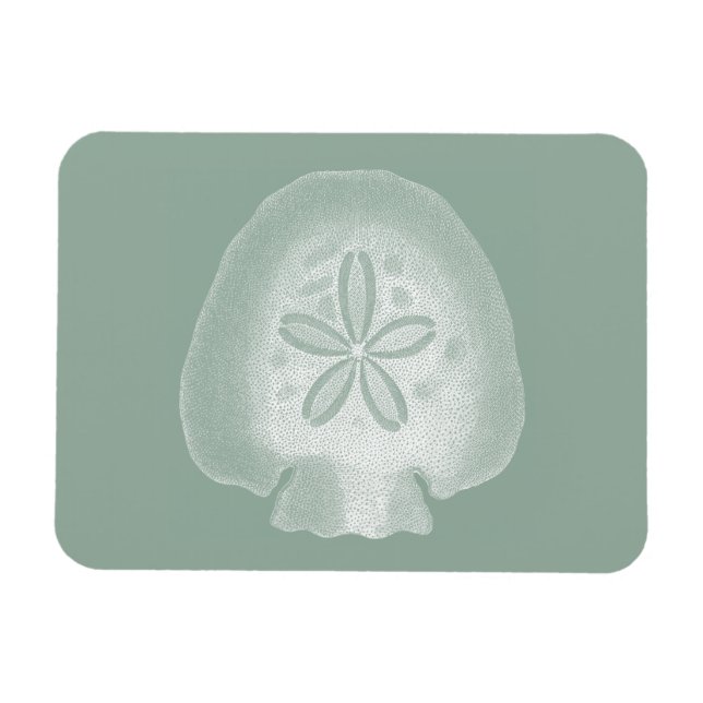 Silhouette Sand Dollar Magnet (Horisontell)