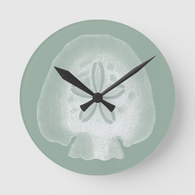 Silhouette Sand Dollar Rund Klocka (Framsida)