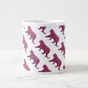 Silhouette Shock rosa och Black Tiger Jumbo Mugg
