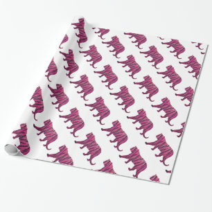 Silhouette Shock rosa och Black Tiger Presentpapper