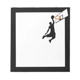 Silhouette Slam dunk Basketball Player Anteckningsblock