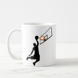 Silhouette Slam dunk Basketball Player Kaffemugg