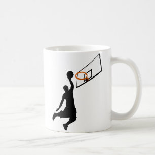 Silhouette Slam dunk Basketball Player Kaffemugg