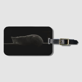 Silhouette Sleeping Cat Photo Bagagebricka