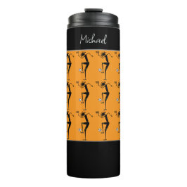 Silhouette Soccer, African Art Orange