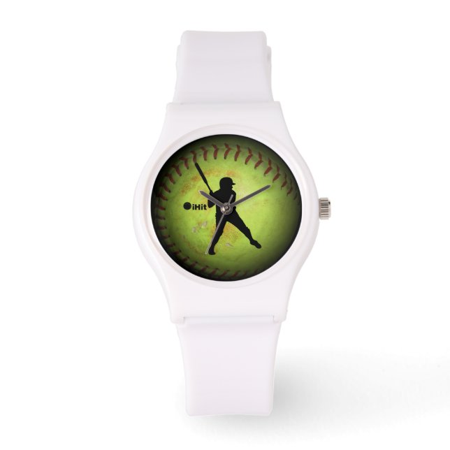 Silhouette-softball i Fastpitch Armbandsur (Framsida)