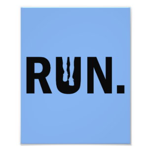 Silhouette Springa Running for Springer Marathon Fototryck