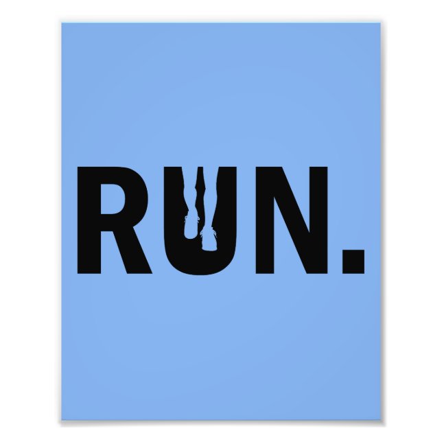 Silhouette Springa Running for Springer Marathon Fototryck (Framsidan)