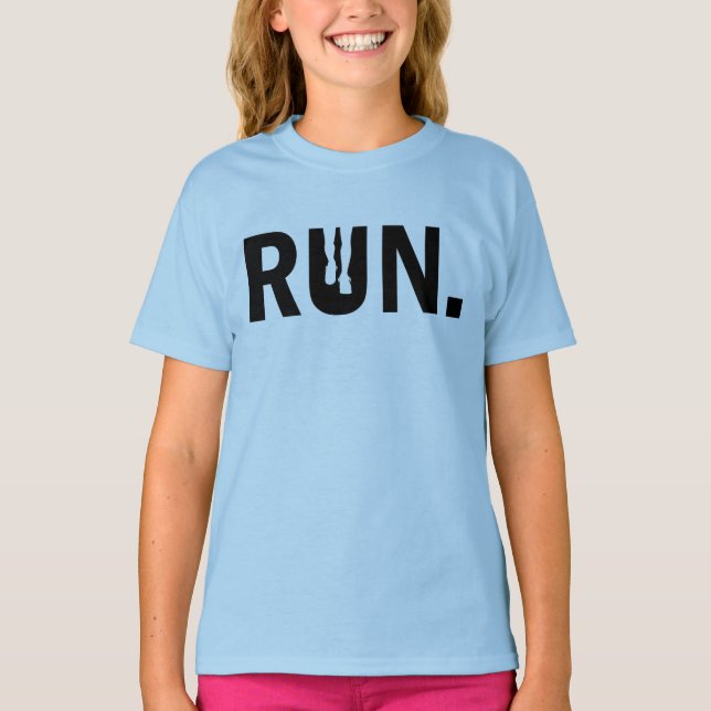 Silhouette Springa Running for Springer Marathon T Shirt (Framsida)
