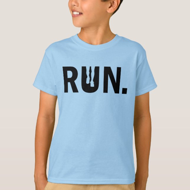 Silhouette Springa Running for Springer Marathon T Shirt (Framsida)