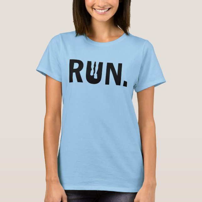 Silhouette Springa Running for Springer Marathon T Shirt (Framsida)