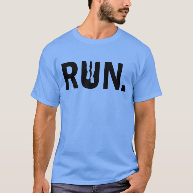 Silhouette Springa Running for Springer Marathon T Shirt (Framsida)