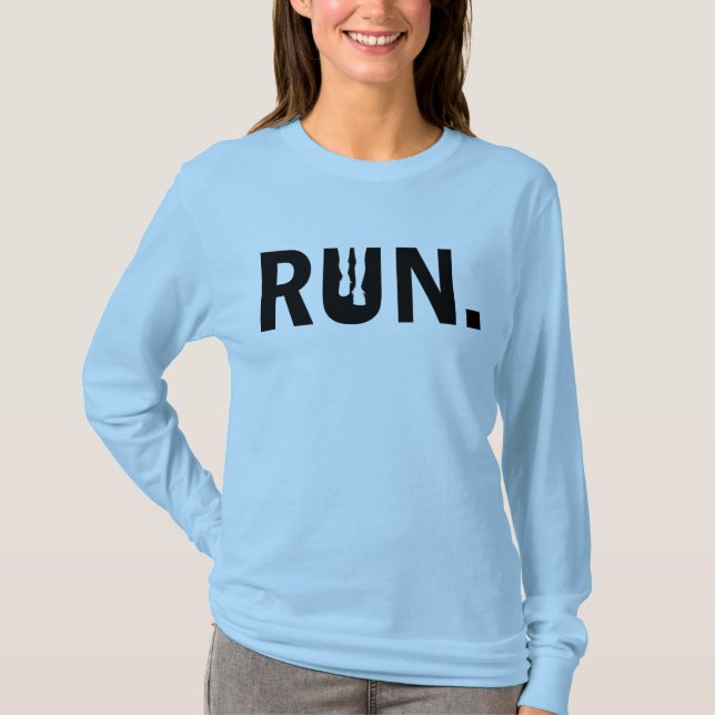 Silhouette Springa Running for Springer Marathon T Shirt (Framsida)