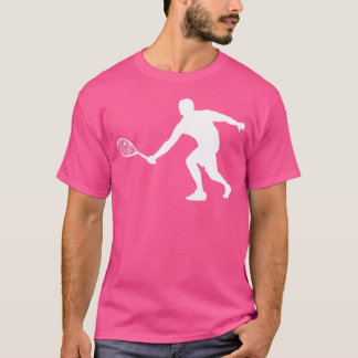 Silhouette Squash Player Boll Racket Racquet Tenni T Shirt