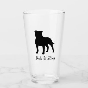 Silhouette Staffy för hund för Staffordshire Glaskopp