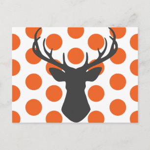 Silhouette Stag Head Vykort