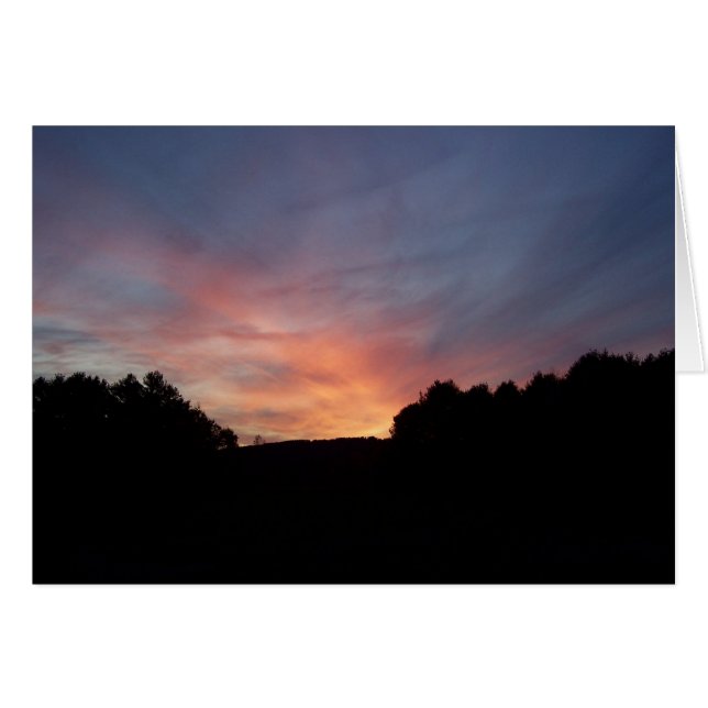 Silhouette Sunset Series 1 Hälsningskort (Framsidan Horizontal)