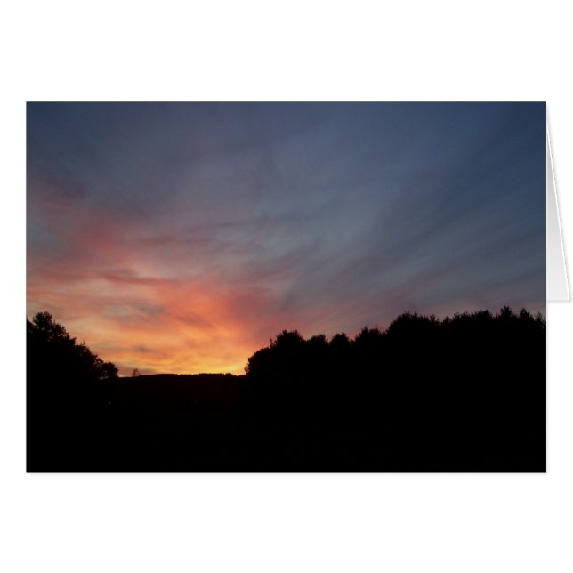 Silhouette Sunset Series 2 Hälsningskort (Framsidan Horizontal)