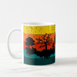 Silhouette Sunset - Vild Forest Nature Ligcape Kaffemugg