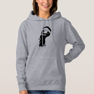 Silhouette surreal art hoodie black and white t shirt