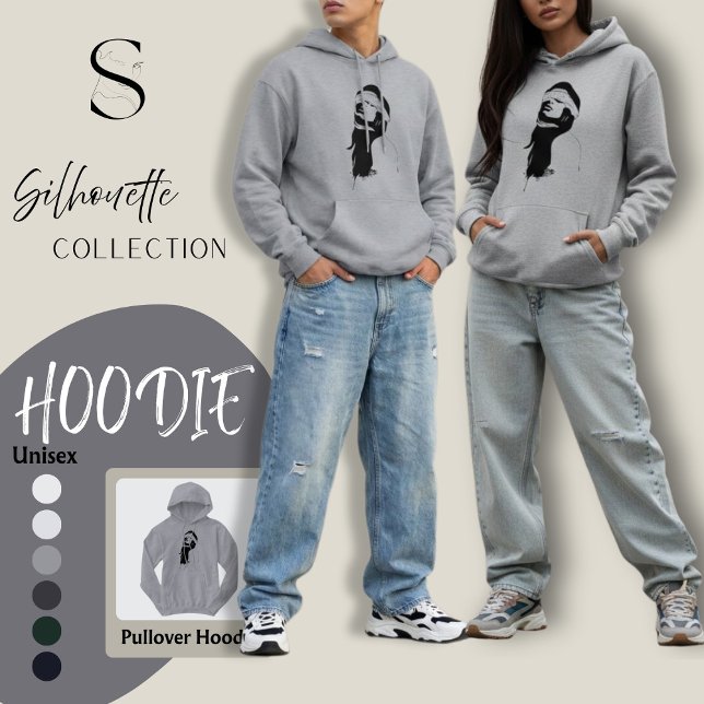 Silhouette surreal art hoodie black and white t shirt (Skapare uppladdad)