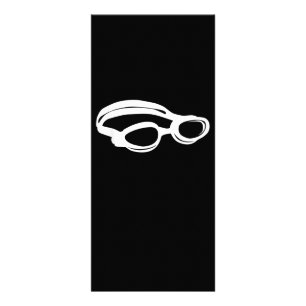 Silhouette Swimming Älskare Simma Goggles Funny Sw Reklamkort