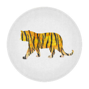 Silhouette Tiger Black and Orange