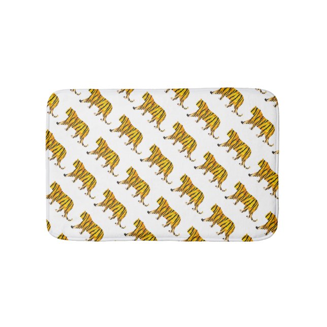 Silhouette Tiger Black and Orange Badrumsmatta (Framsidan)